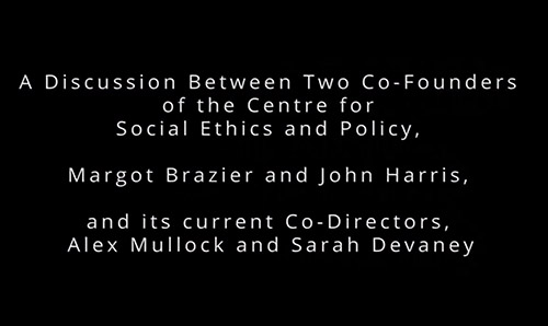 A discussion between two co-founders of CSEP, Margot Brazier and John Harris, and it's current Co-Directors Alex Mullock and Sarah Devaney