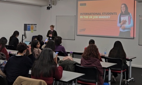 School of Social Science students engaging with inclusive careers and employability event at The University of Manchester.